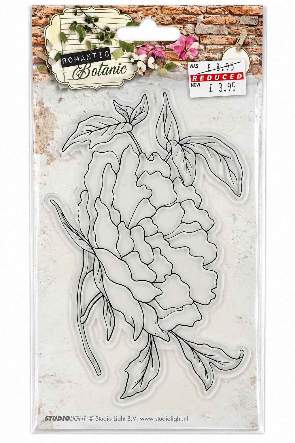 Studio Light Romantic Botanic Peony Clear Stamp