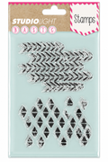 Studio Light Basic Distressed Chevron & Diamond Stamp Set
