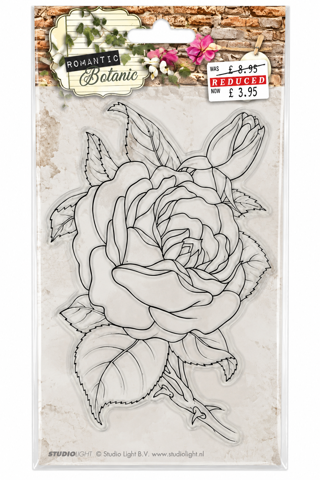 Studio Light Romantic Botanic Rose Clear Stamp