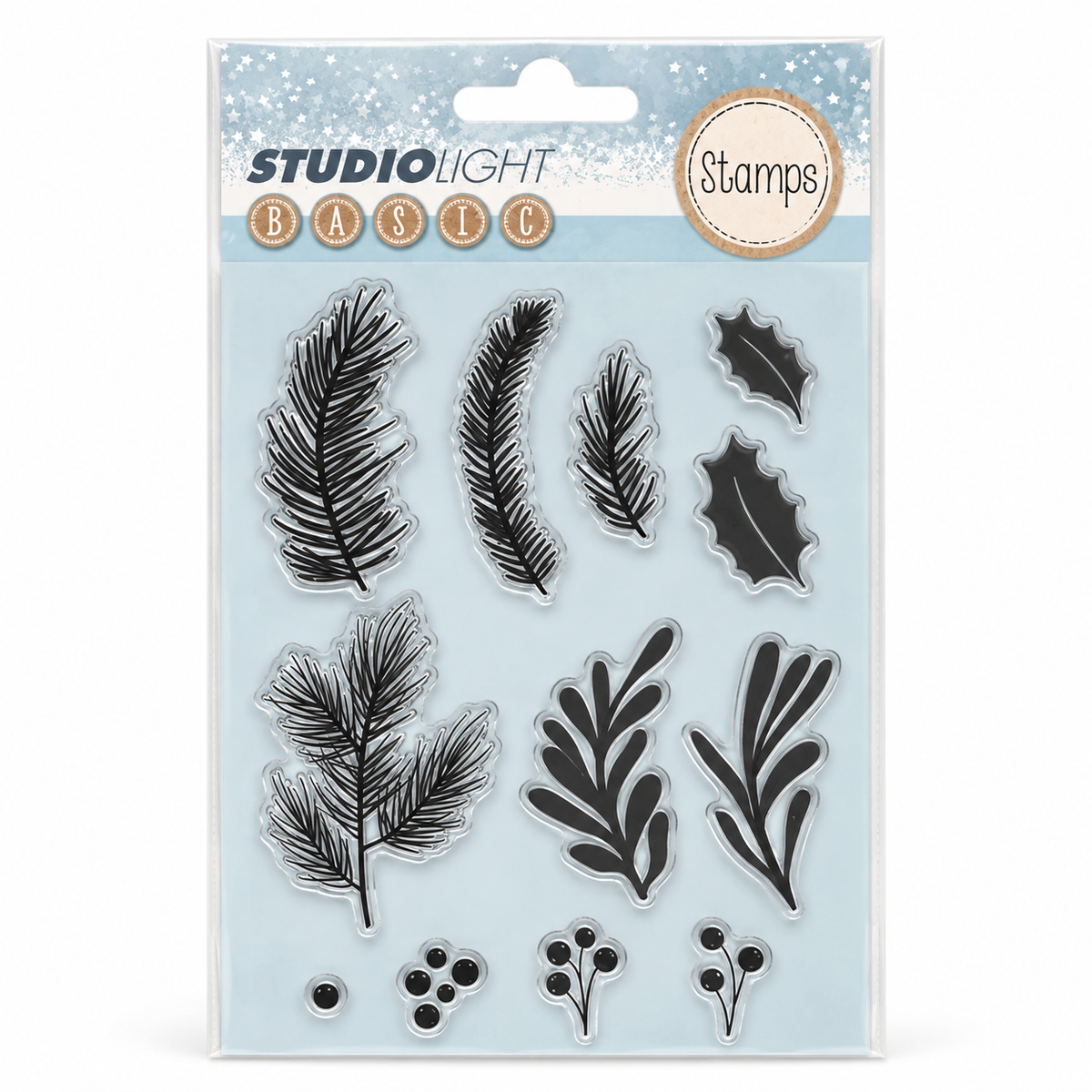 Studio Light Basic Christmas Wreath Builder Stamp Set