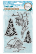 Studio Light Basic Winter Cabin & Woodland Stamp Set