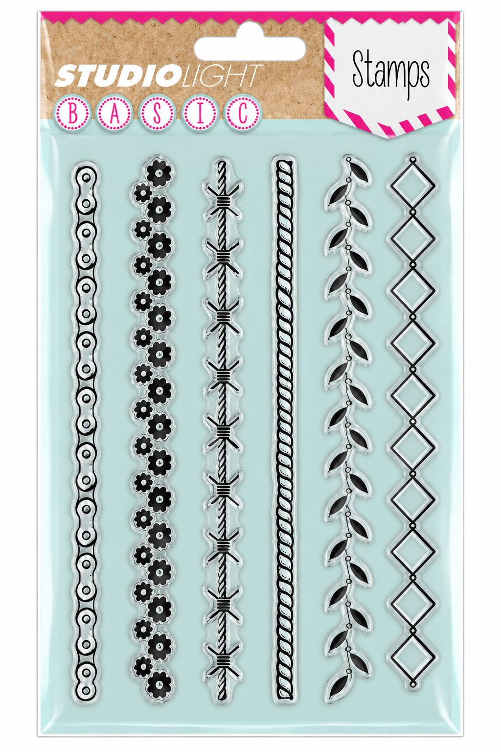 Studio Light Basic Industrial Border Stamp Set
