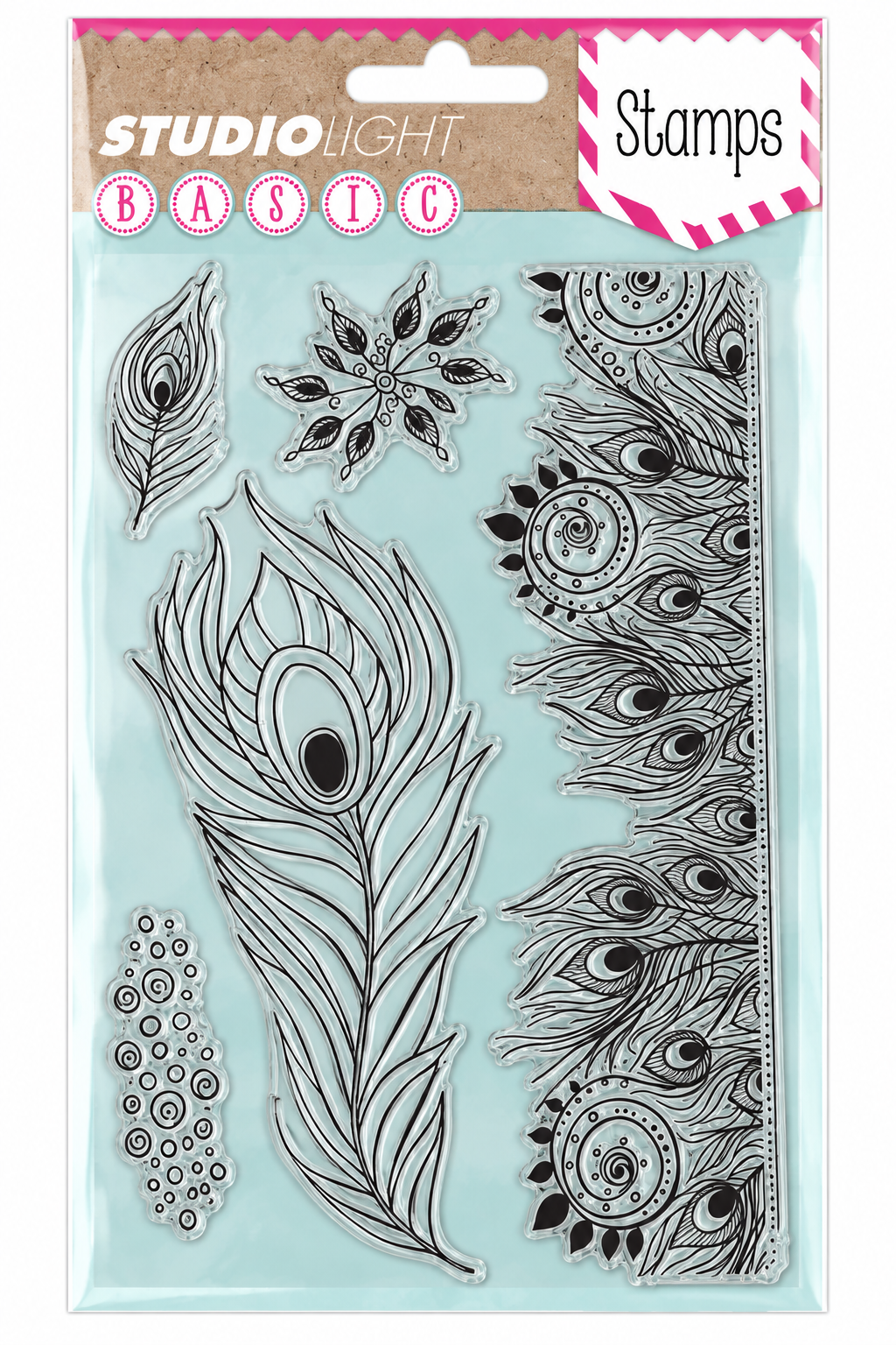 Studio Light Basic Peacock Feather Stamp Set