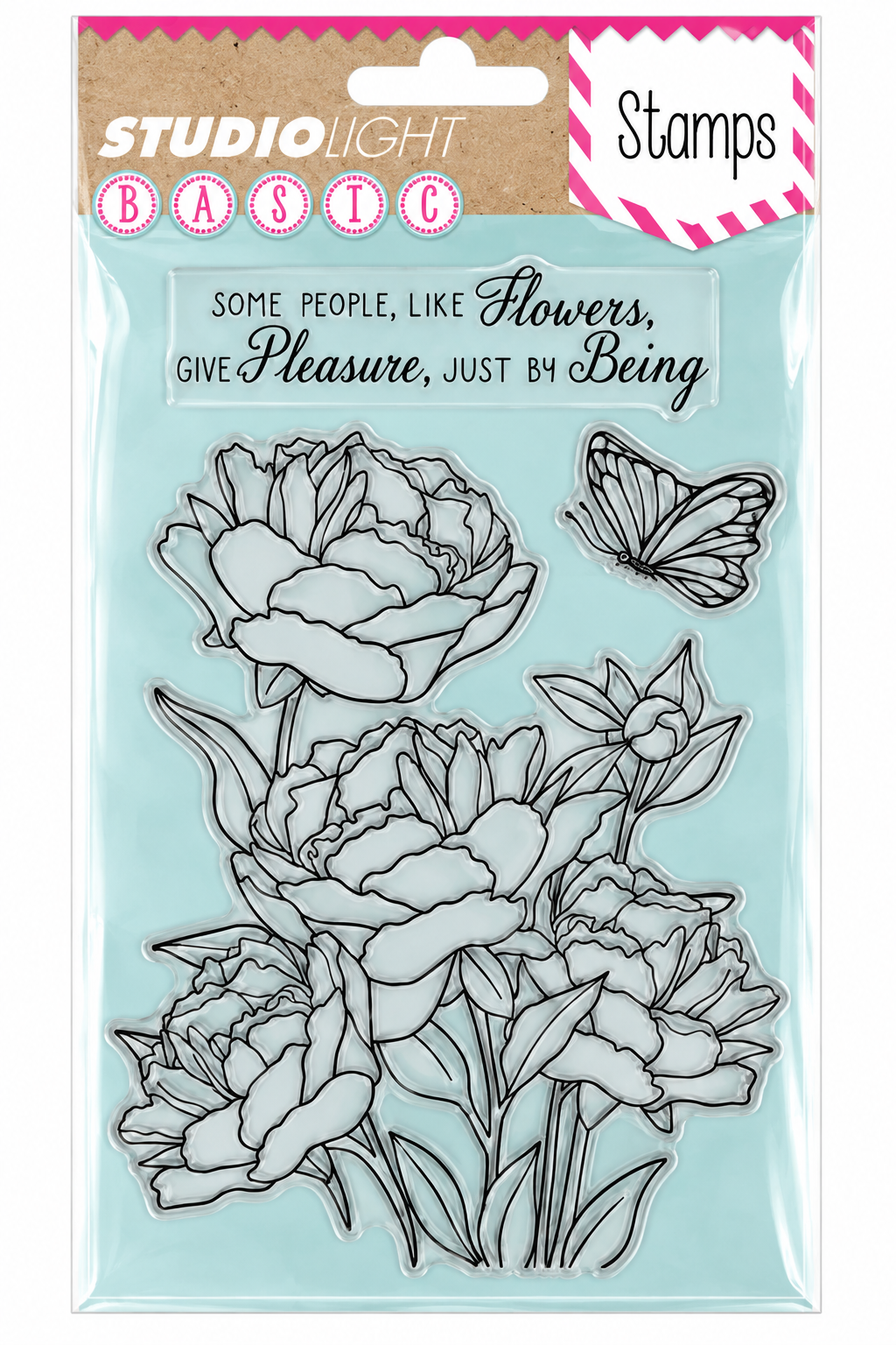 Studio Light Basic Floral Bouquet & Butterfly Stamp Set
