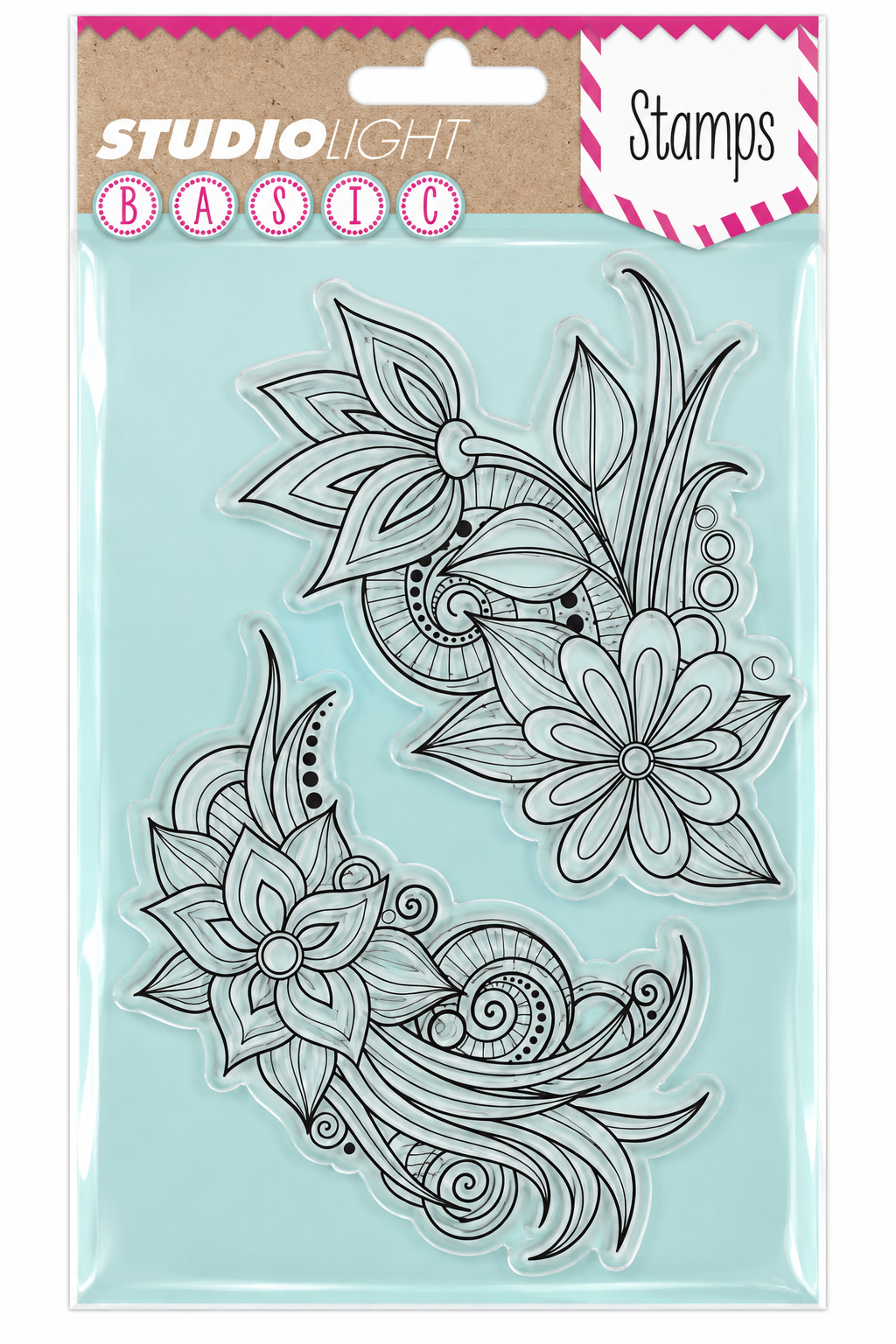Studio Light Basic Decorative Floral Swirl Stamp Set