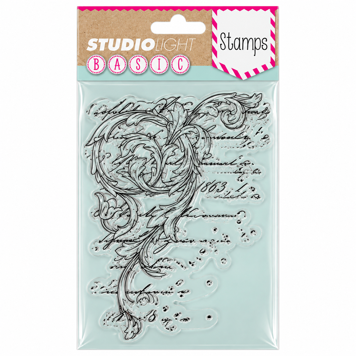 Studio Light Basic Vintage Flourish & Script Stamp