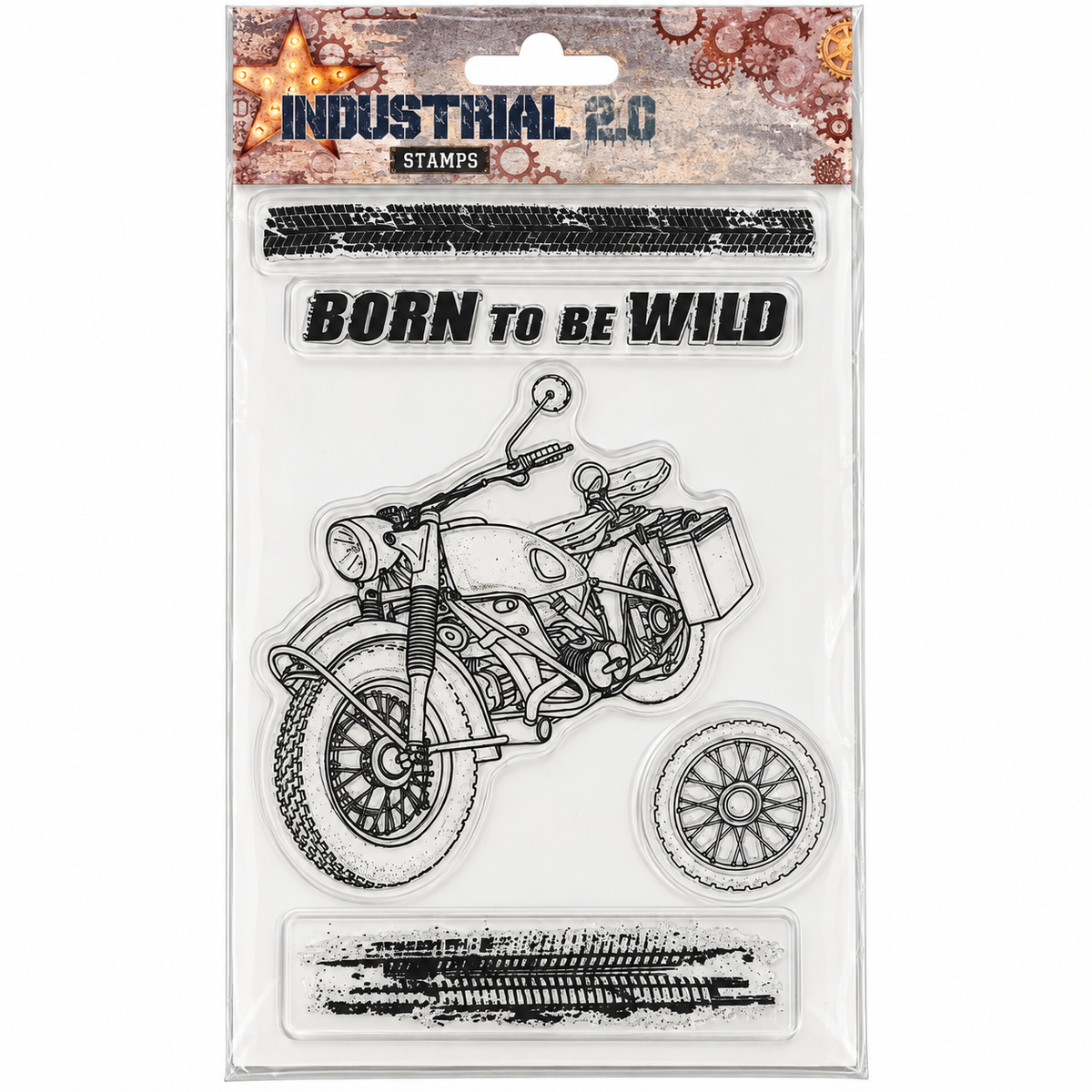 Studio Light Industrial 2.0 Vintage Motorcycle Stamp Set