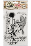 Studio Light Romantic Botanic Bird & Floral Collage Stamp Set