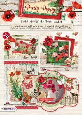 Pretty Poppy Card Kit - Makes 12 Cards