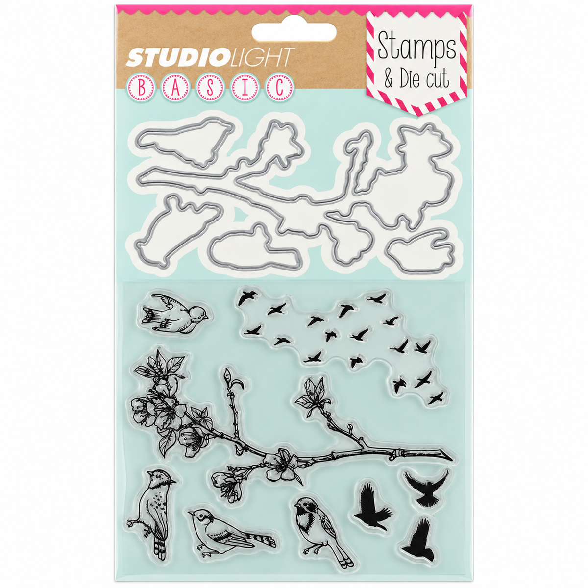 Garden Birds & Blossom Stamp & Die Set