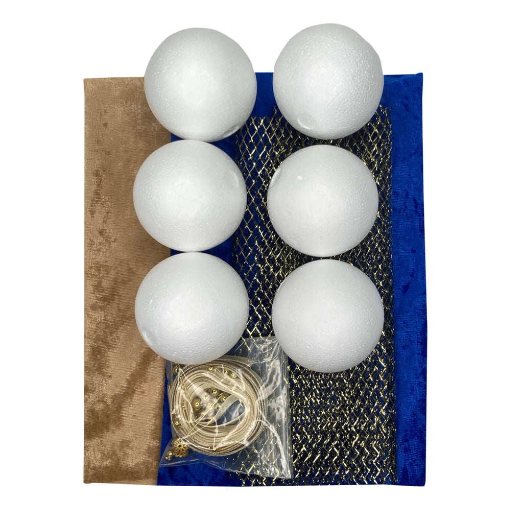 Blue Victorian Baubles – Makes 6
