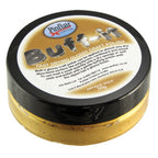 Pinflair Buff-it craft polish container with black lid on a white background.