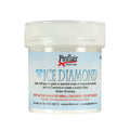 A white plastic jar of Pinflair 'Ice Diamond' craft glue and glaze, featuring a light blue label with product details and instructions.