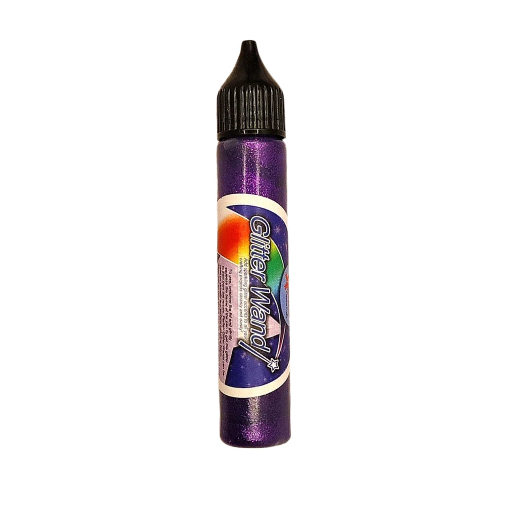 Pinflair Glitter Wand with colourful cap on a white background.