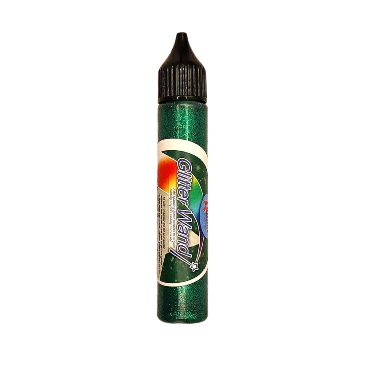 Pinflair Glitter Wand with colourful cap on a white background.