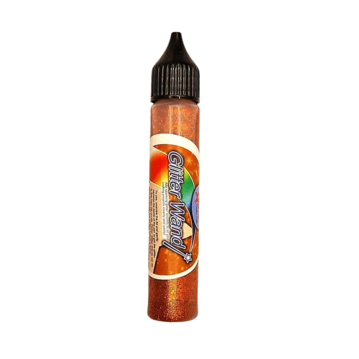 Pinflair Glitter Wand with colourful cap on a white background.