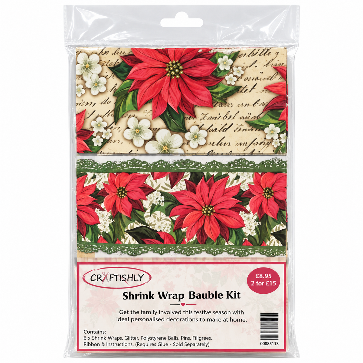 Poinsettia Shrink Wrap Kit 70mm