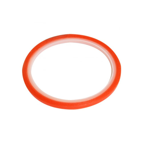 Red tape on a white background.