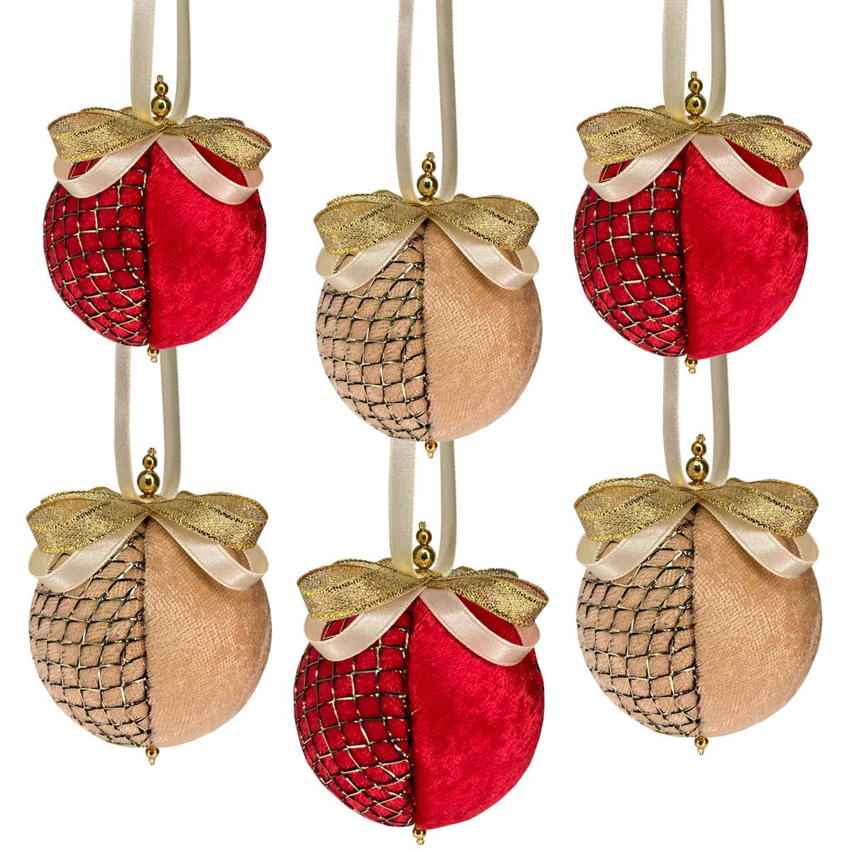Red Victorian Baubles – Makes 6