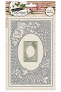 Romantic Botanic Floral Oval Frame Cutting & Embossing Die