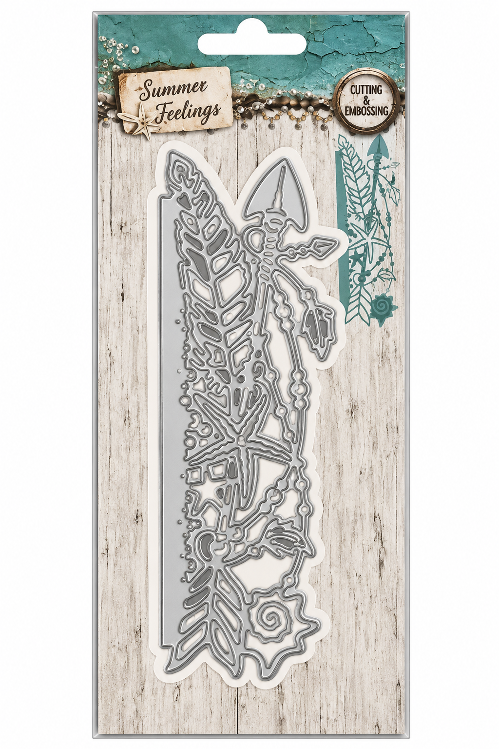 Summer Feelings Boho Feather & Floral Border Cutting Die