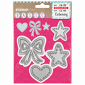 Bow, Heart & Star Cutting & Embossing Die Set