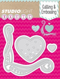Decorative Heart & Flourish Cutting and Embossing Die Set