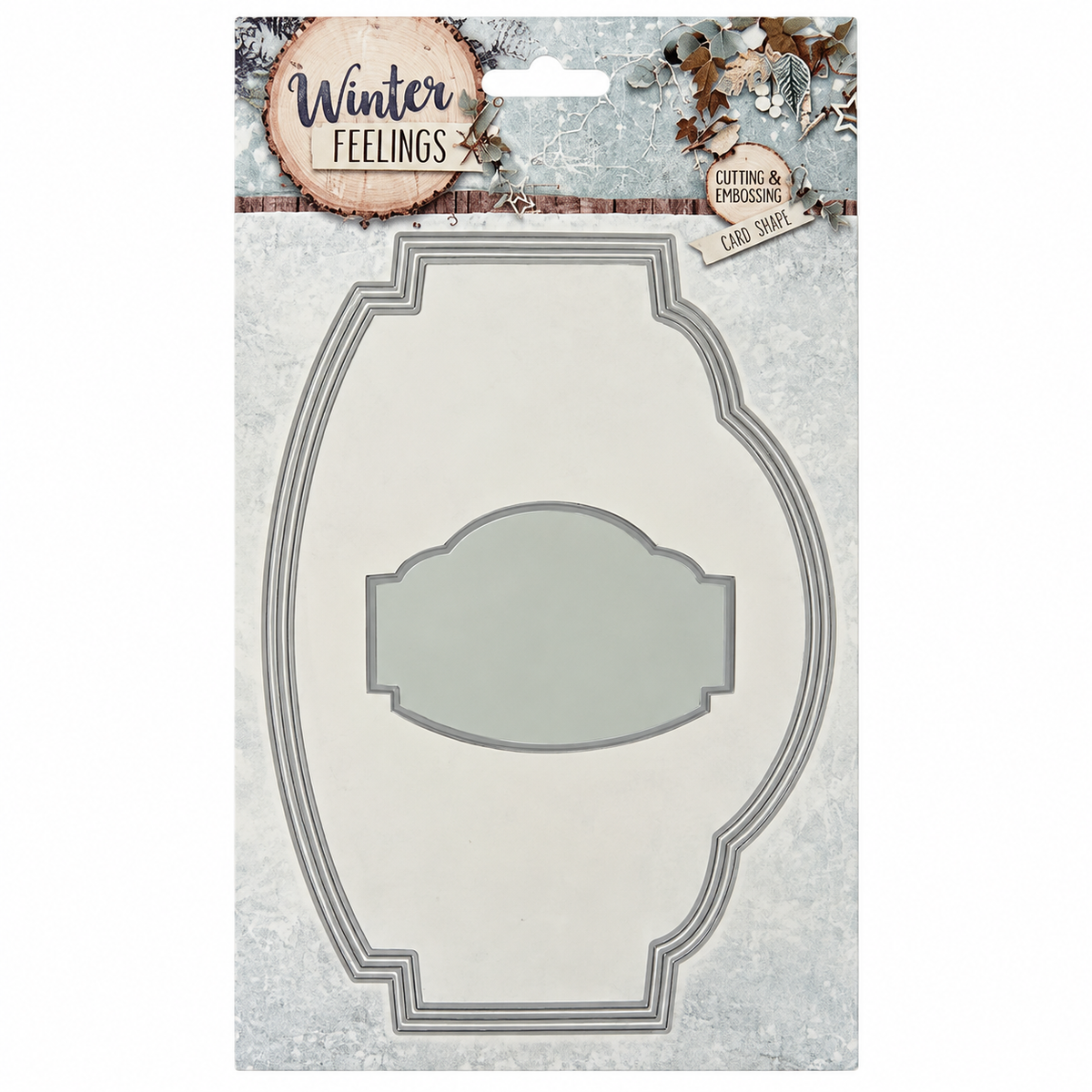 Winter Feelings Card Shape Cutting & Embossing Die Set