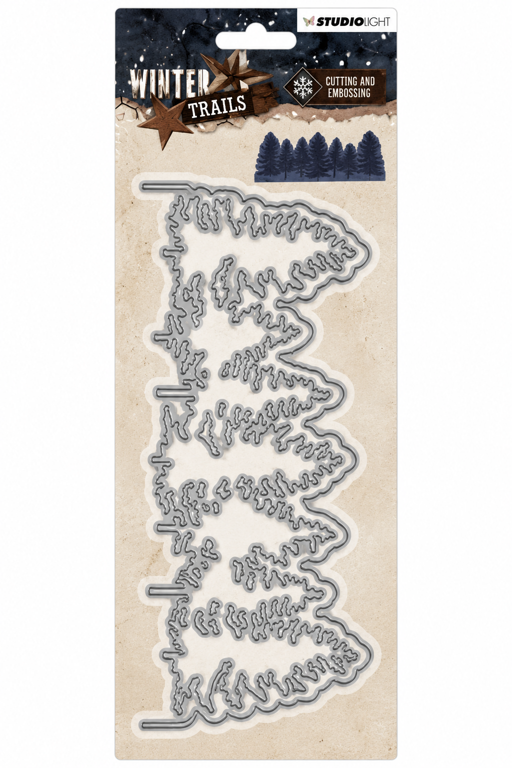 Winter Trails Pine Tree Border Cutting & Embossing Die